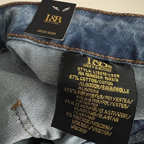 Lucky And Blessed Super Flare With Serape Insert Jeans - Picture 16 of 17